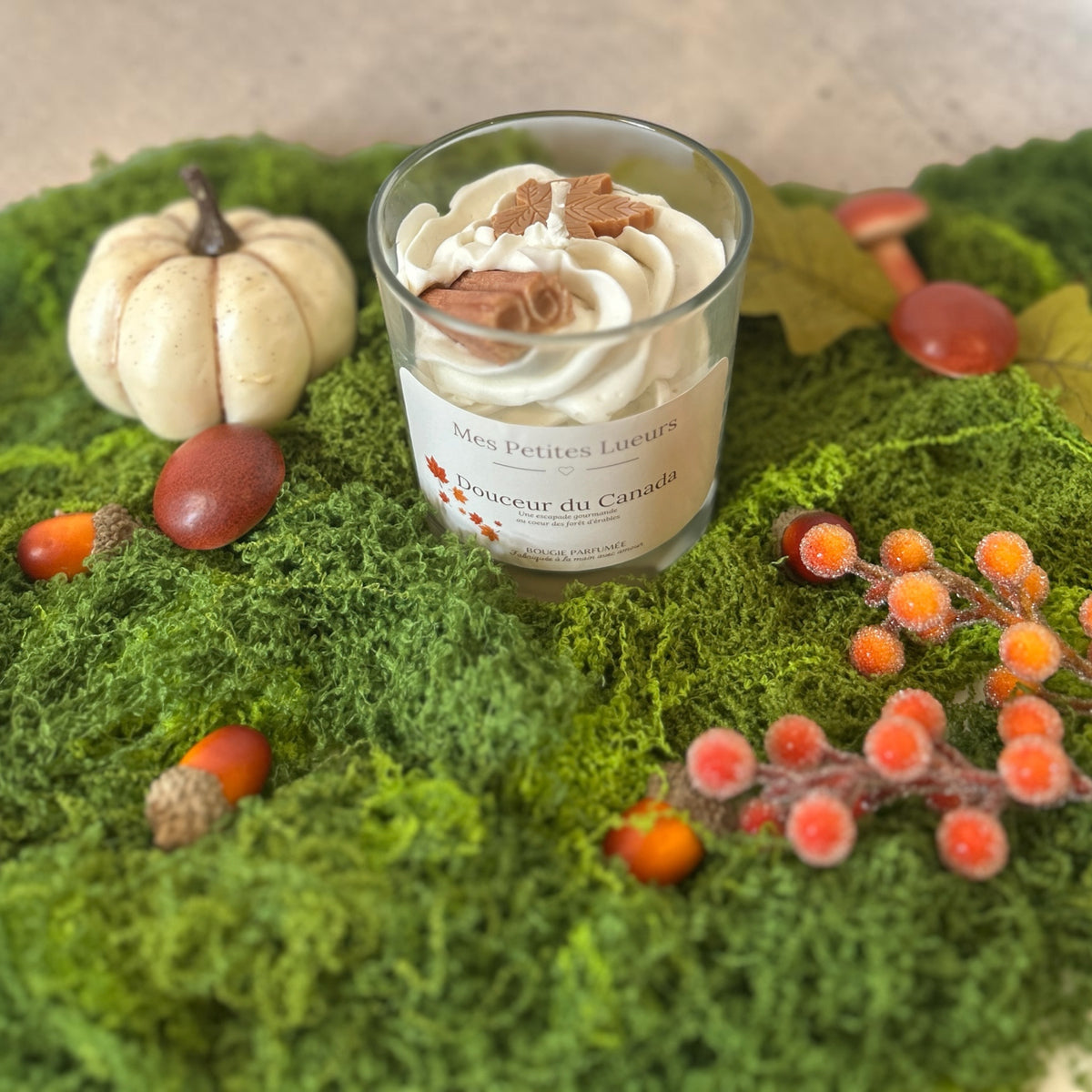 Bougie Chantilly parfumée Douceur du Canada artisanale