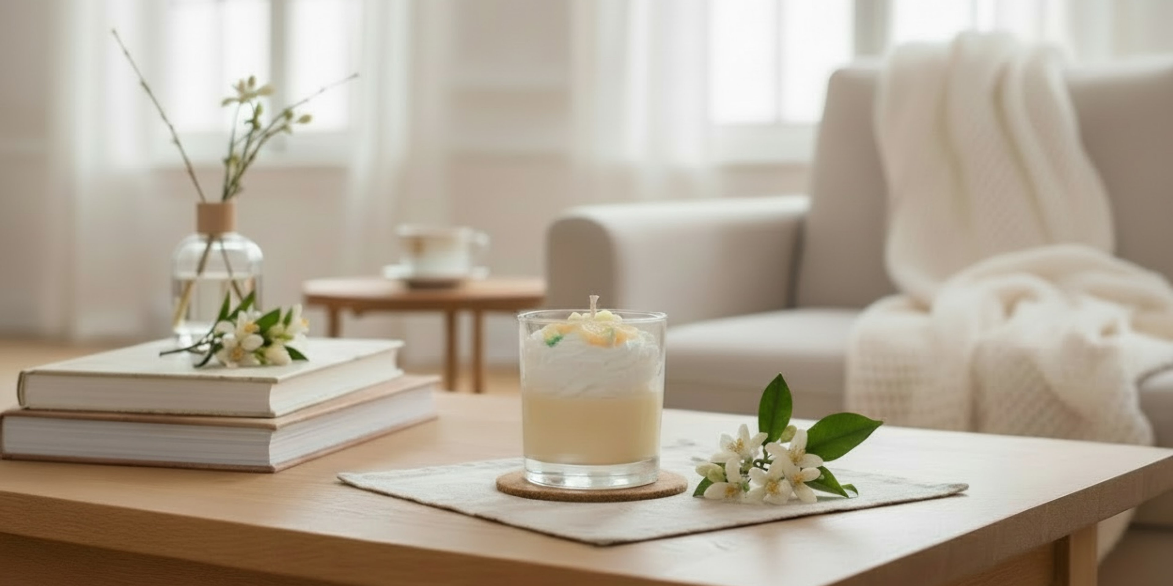 Bougie chantilly | Fleur d'Oranger