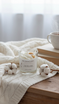 Bougie Chantilly parfumée Lait de Coton dans une ambiance douce et cocooning