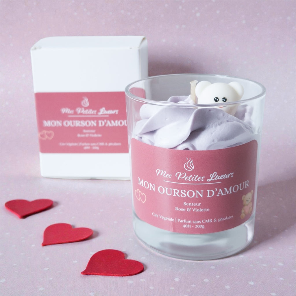 Bougie chantilly | Rose & Violette