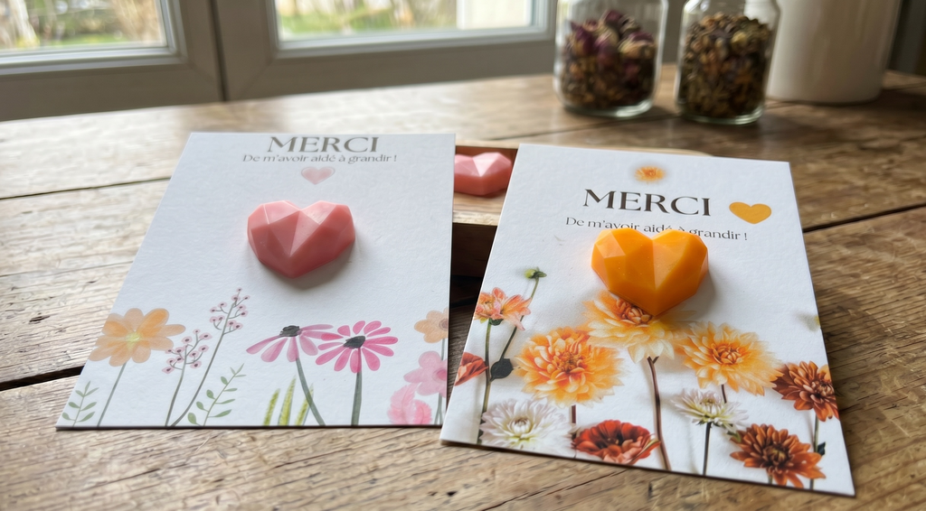 Cadeau Maîtresse | Carte Merci & Fondant Monoï Vanillée